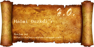 Halmi Oszkár névjegykártya